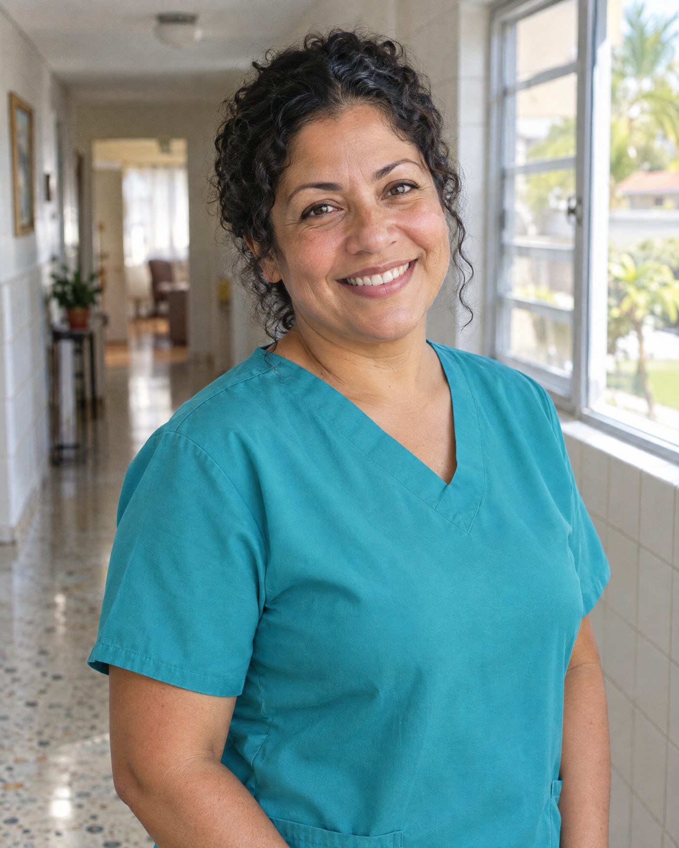 Carla Jimenez, CNA, lead caregiver and trainer, in a portrait